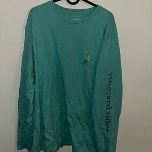 Vineyard Vines Men's Teal Long Sleeve Shirt